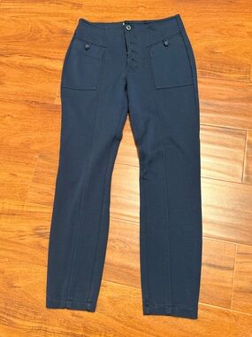 Anthropologie Dark Navy Slim Straight Trousers